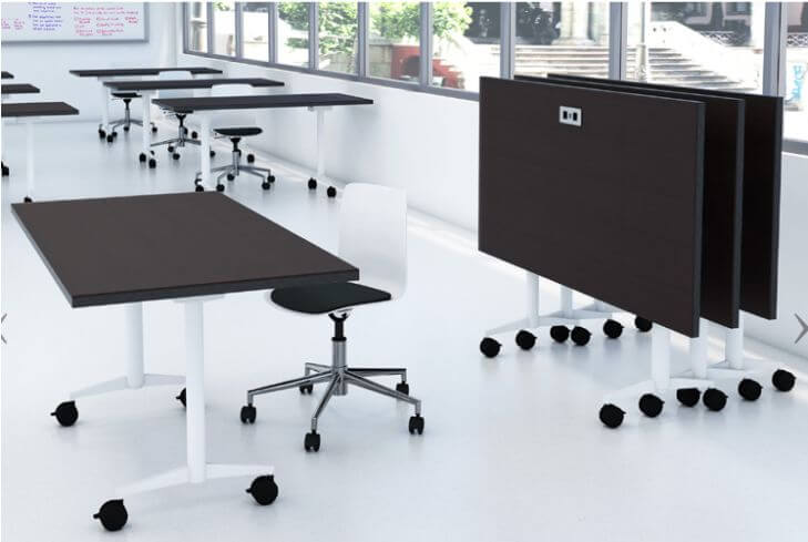 ERG foldable tables in classroom