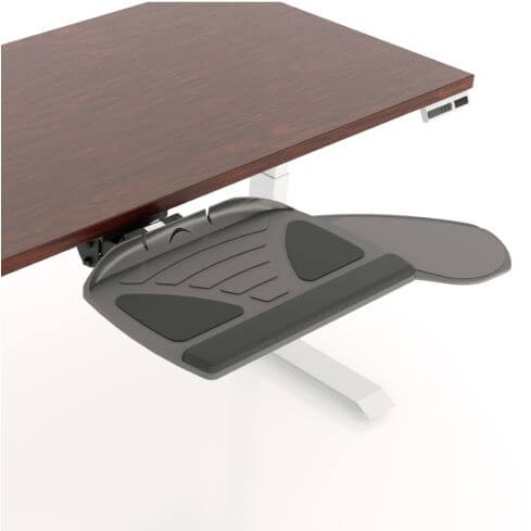 Keboard tray with mouse platform