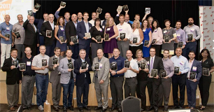 Large group of award winners