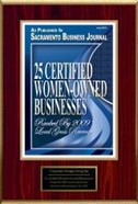 Plaque of 25 Certified Women-Owned Businesses