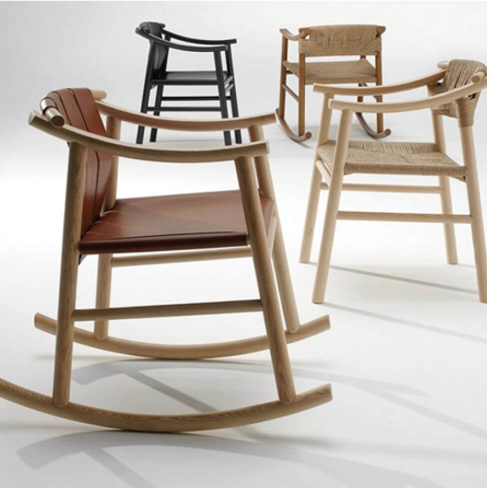 Aceray wooden rocking and stationary chairs