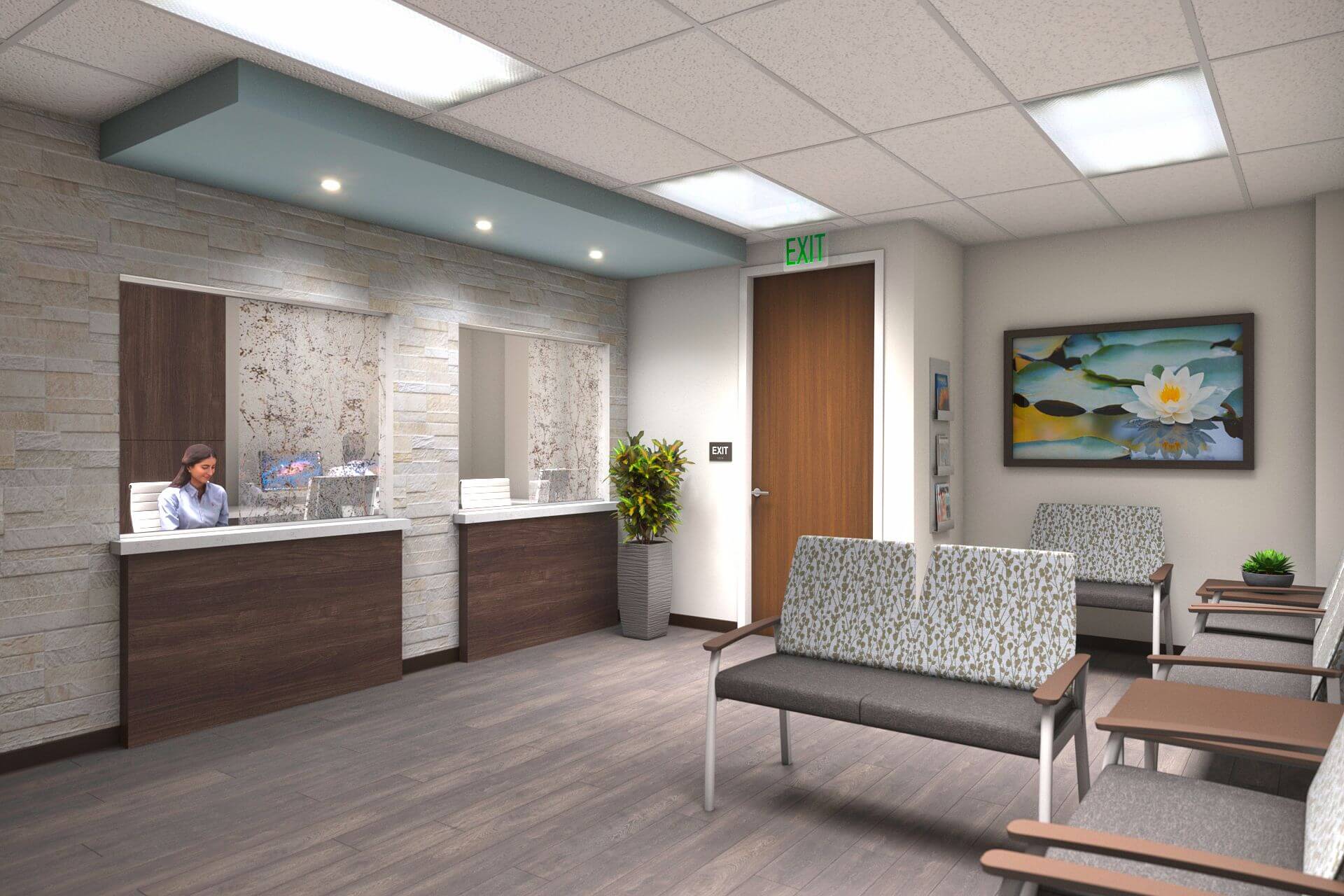 Rendering of Achor Health reception area